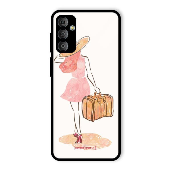 Travel Girl Glass Back Case for Galaxy F23