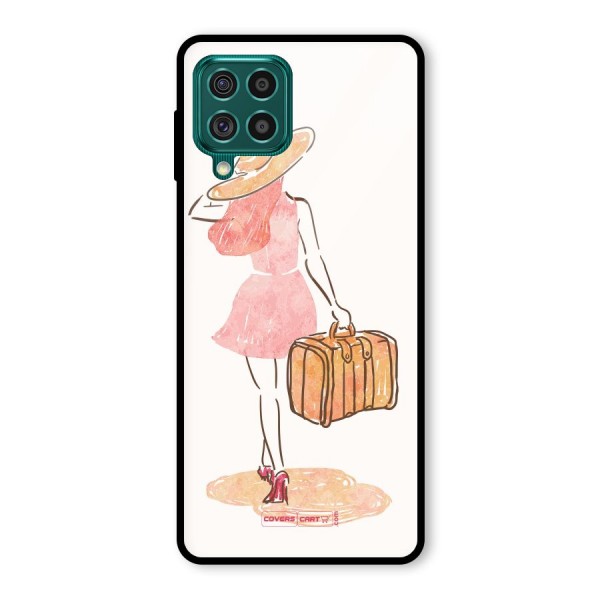 Travel Girl Glass Back Case for Galaxy F62