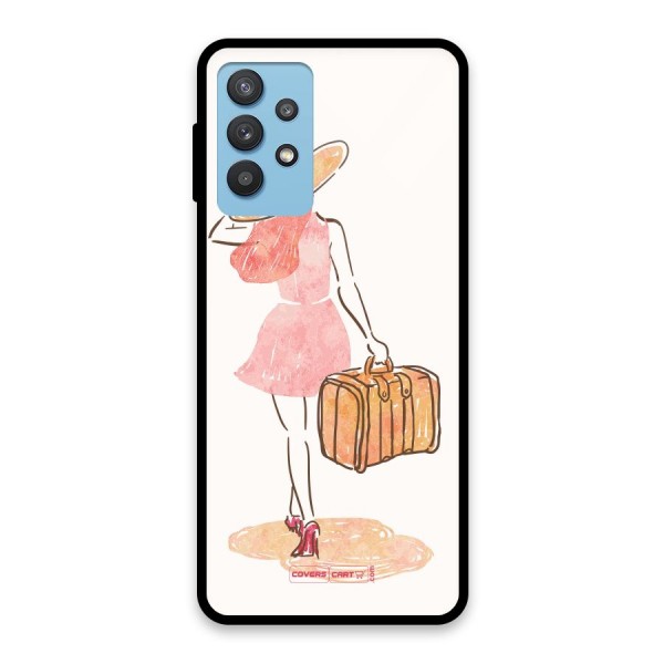 Travel Girl Glass Back Case for Galaxy M32 5G