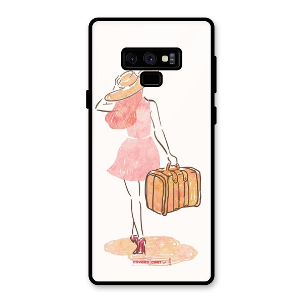 Travel Girl Glass Back Case for Galaxy Note 9