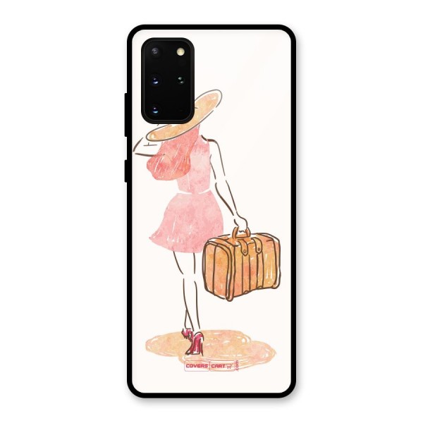 Travel Girl Glass Back Case for Galaxy S20 Plus