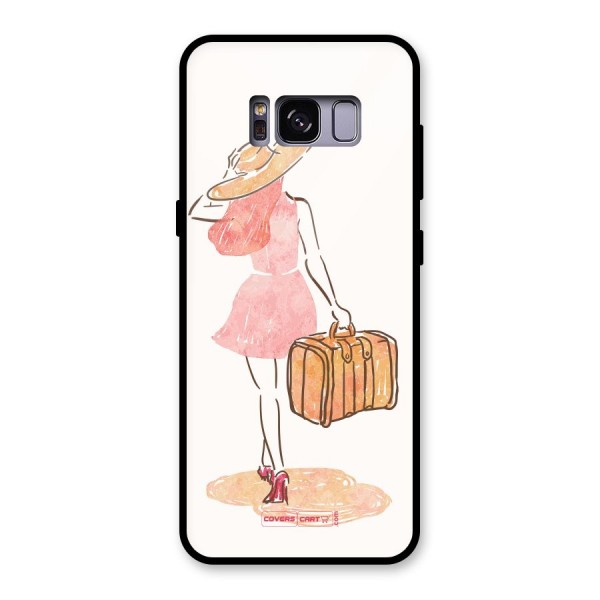 Travel Girl Glass Back Case for Galaxy S8