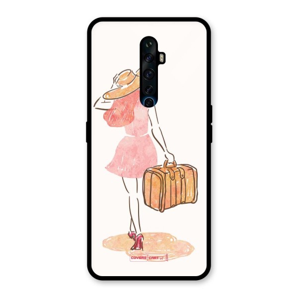 Travel Girl Glass Back Case for Oppo Reno2 Z