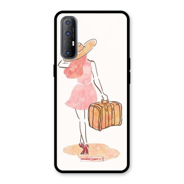 Travel Girl Glass Back Case for Oppo Reno3 Pro