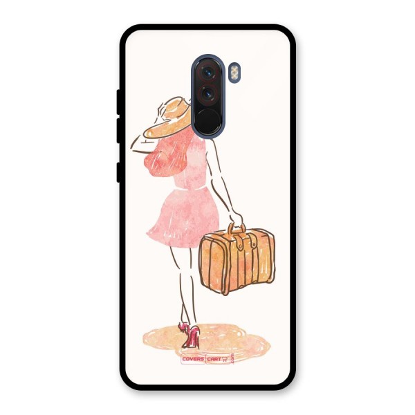 Travel Girl Glass Back Case for Poco F1