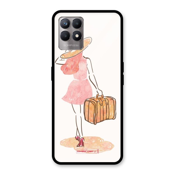 Travel Girl Glass Back Case for Realme 8i