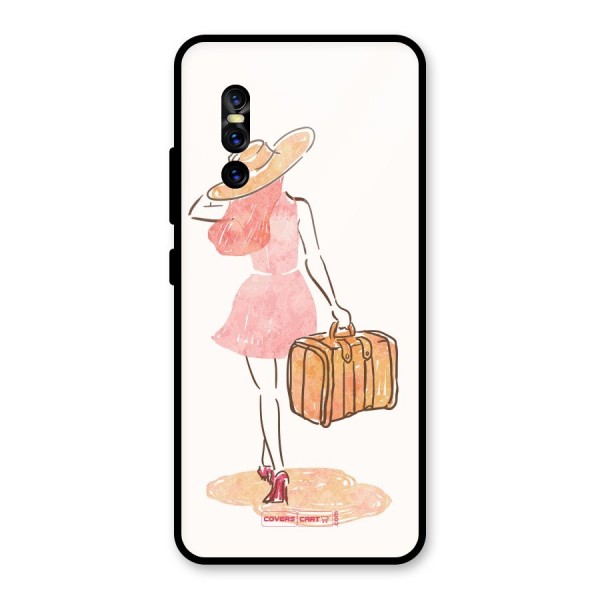 Travel Girl Glass Back Case for Vivo V15 Pro