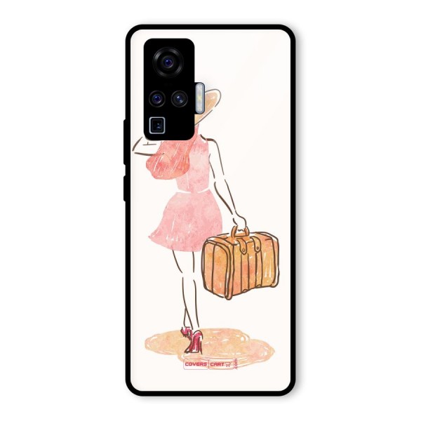 Travel Girl Glass Back Case for Vivo X50 Pro