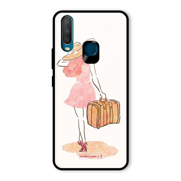 Travel Girl Glass Back Case for Vivo Y12