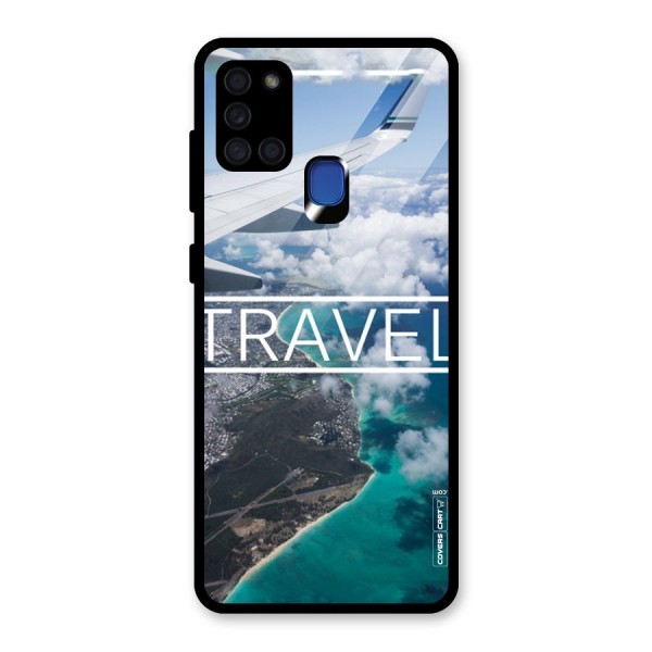 Travel Glass Back Case for Galaxy A21s