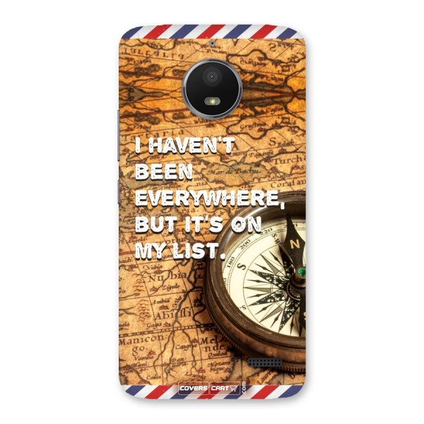 Travel Map Back Case for Moto E4