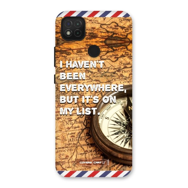 Travel Map Back Case for Redmi 9C