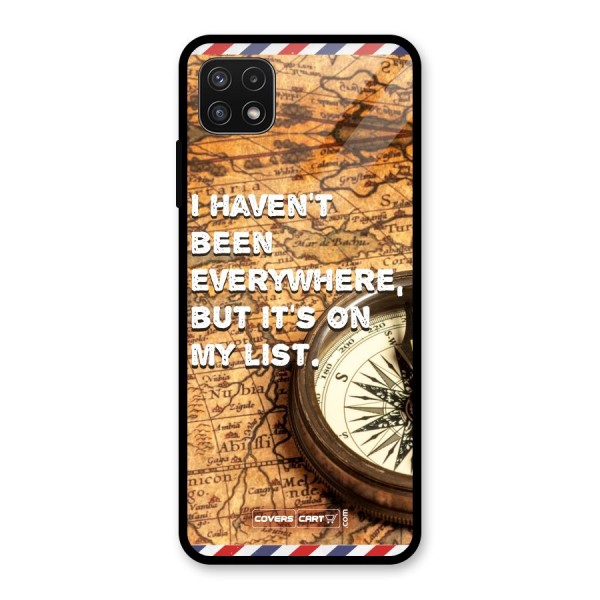 Travel Map Glass Back Case for Galaxy A22 5G