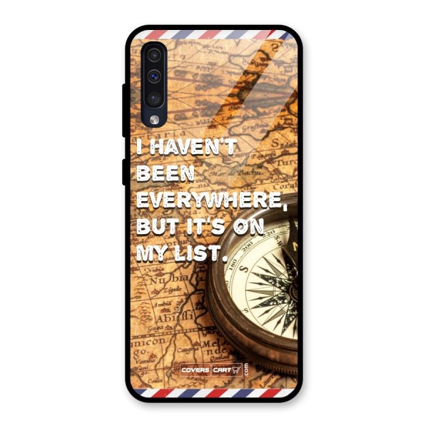 Travel Map Glass Back Case for Galaxy A50s