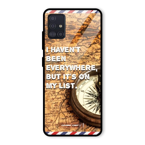 Travel Map Glass Back Case for Galaxy A51