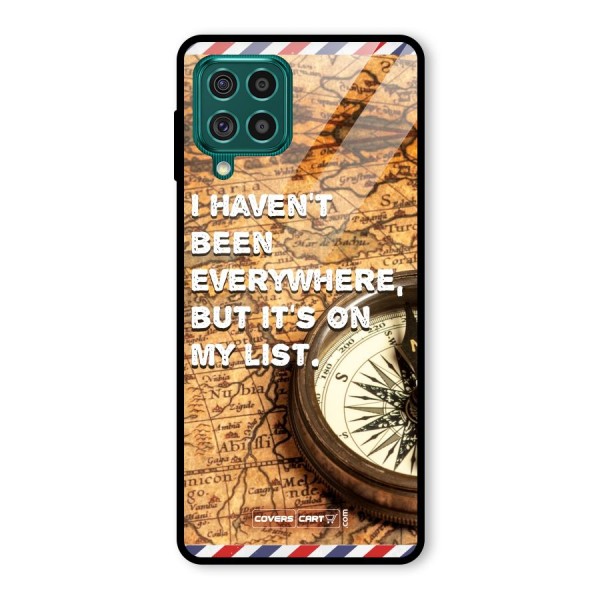 Travel Map Glass Back Case for Galaxy F62