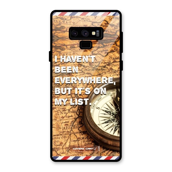 Travel Map Glass Back Case for Galaxy Note 9