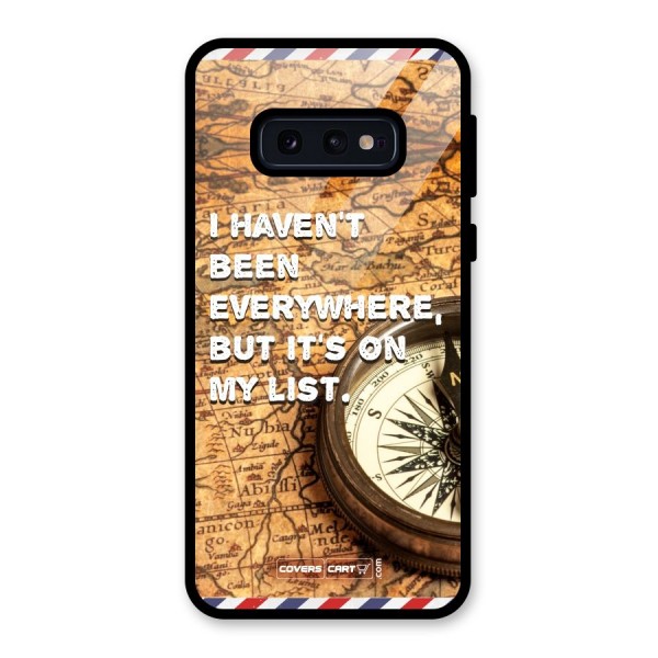 Travel Map Glass Back Case for Galaxy S10e