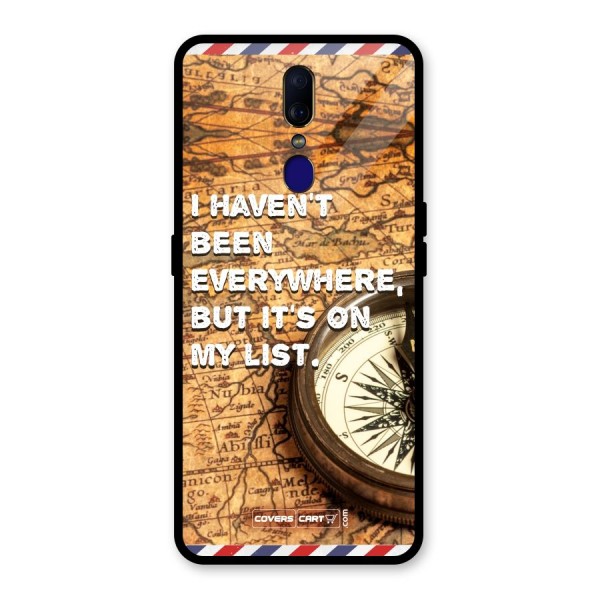 Travel Map Glass Back Case for Oppo F11