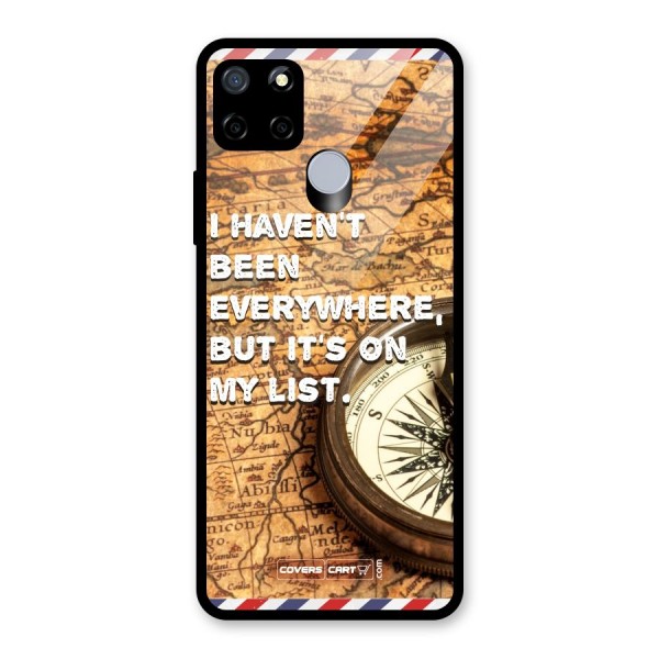 Travel Map Glass Back Case for Realme C12