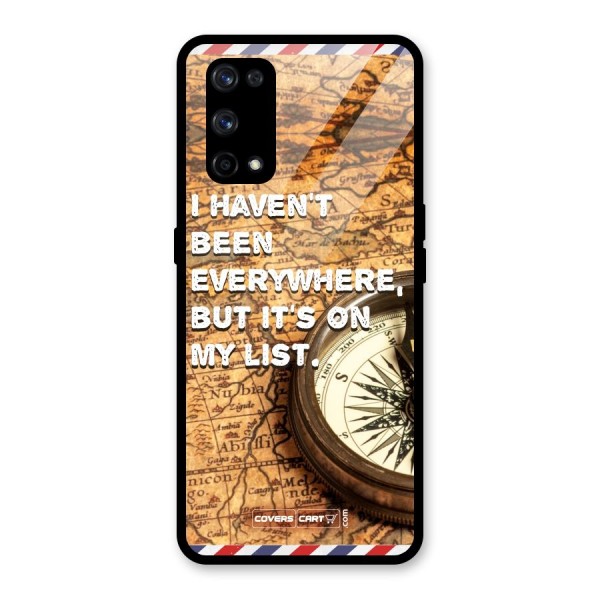 Travel Map Glass Back Case for Realme X7 Pro