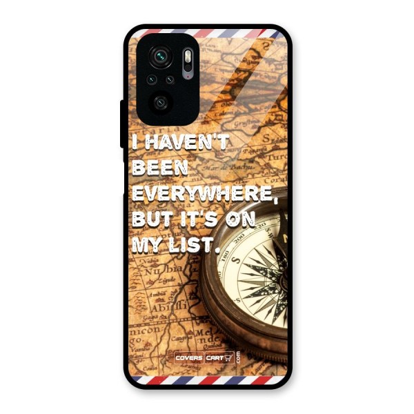 Travel Map Glass Back Case for Redmi Note 10