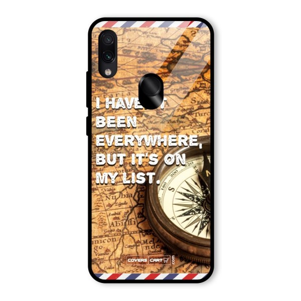 Travel Map Glass Back Case for Redmi Note 7