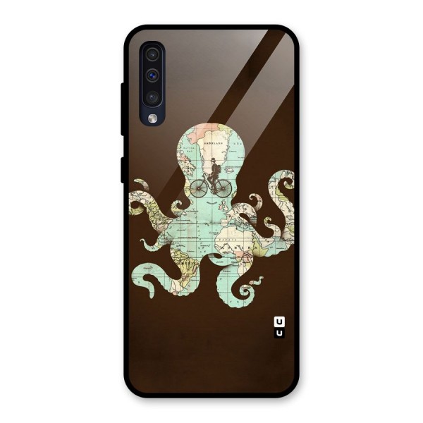 Travel Octopus Glass Back Case for Galaxy A50s