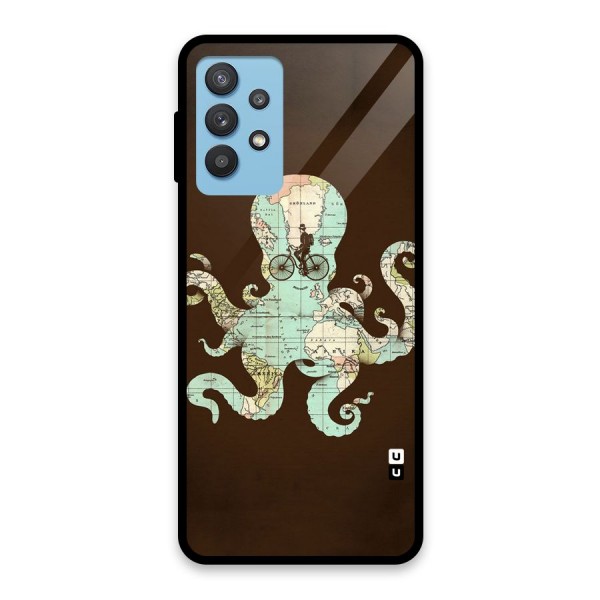 Travel Octopus Glass Back Case for Galaxy M32 5G