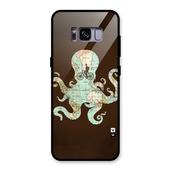 Travel Octopus Glass Back Case for Galaxy S8