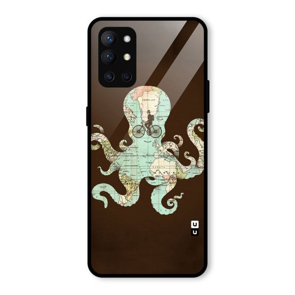 Travel Octopus Glass Back Case for OnePlus 9R