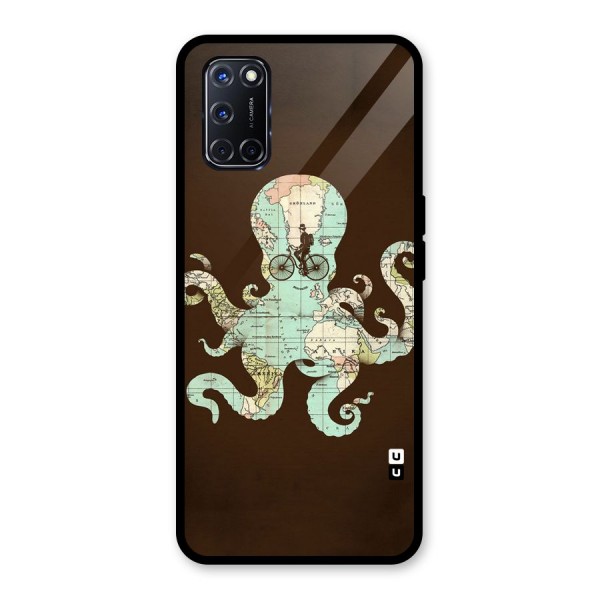 Travel Octopus Glass Back Case for Oppo A52