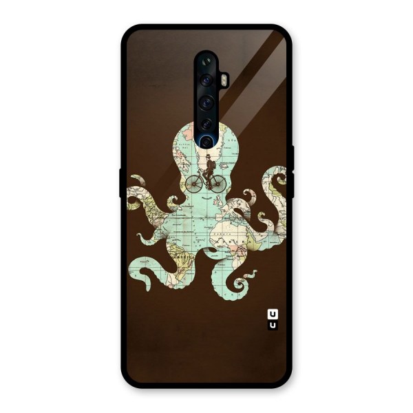 Travel Octopus Glass Back Case for Oppo Reno2 Z