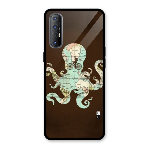 Travel Octopus Glass Back Case for Oppo Reno3 Pro