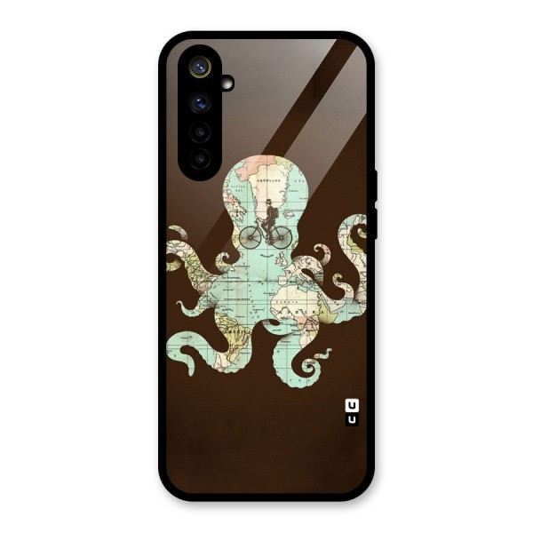 Travel Octopus Glass Back Case for Realme 6