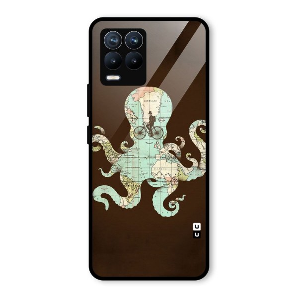 Travel Octopus Glass Back Case for Realme 8 Pro