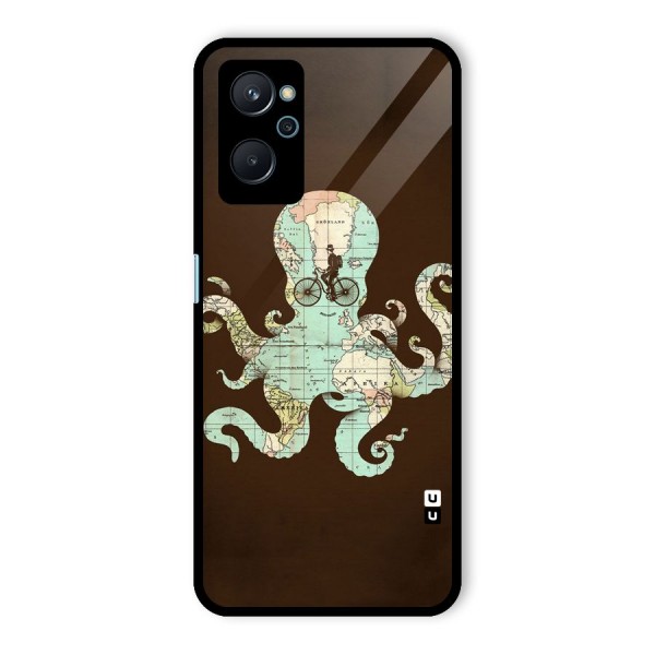 Travel Octopus Glass Back Case for Realme 9i