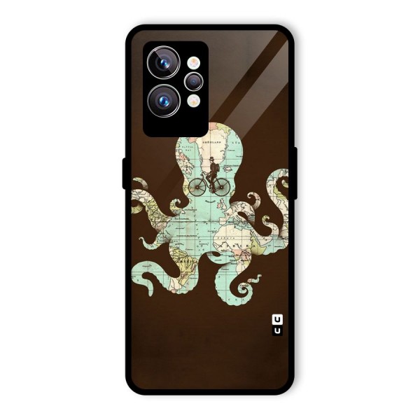 Travel Octopus Glass Back Case for Realme GT2 Pro