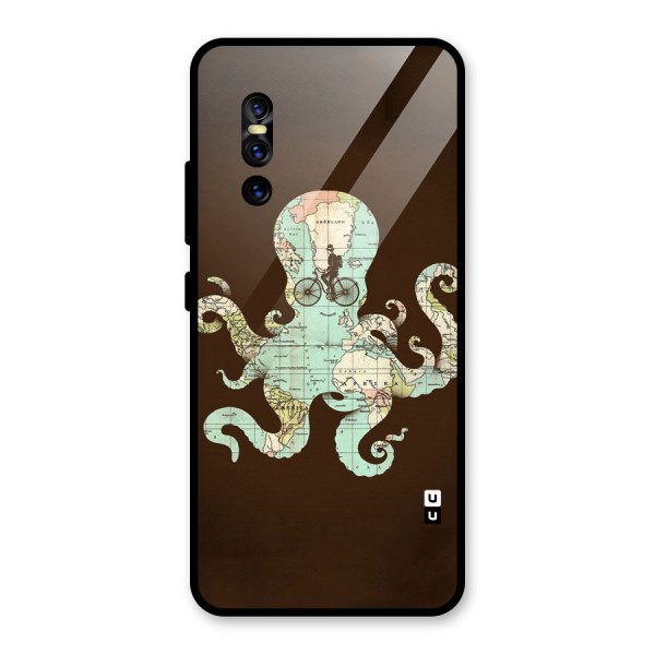 Travel Octopus Glass Back Case for Vivo V15 Pro