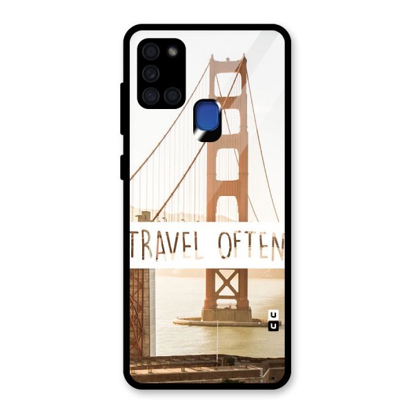 Travel Often Glass Back Case for Galaxy A21s