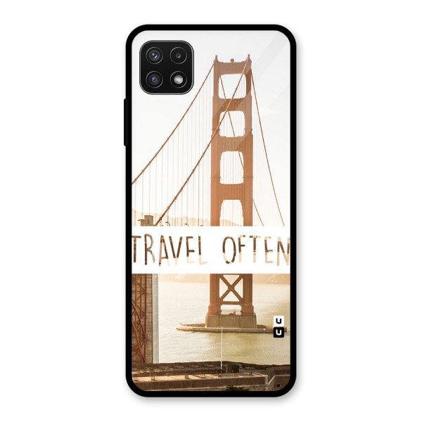 Travel Often Glass Back Case for Galaxy A22 5G