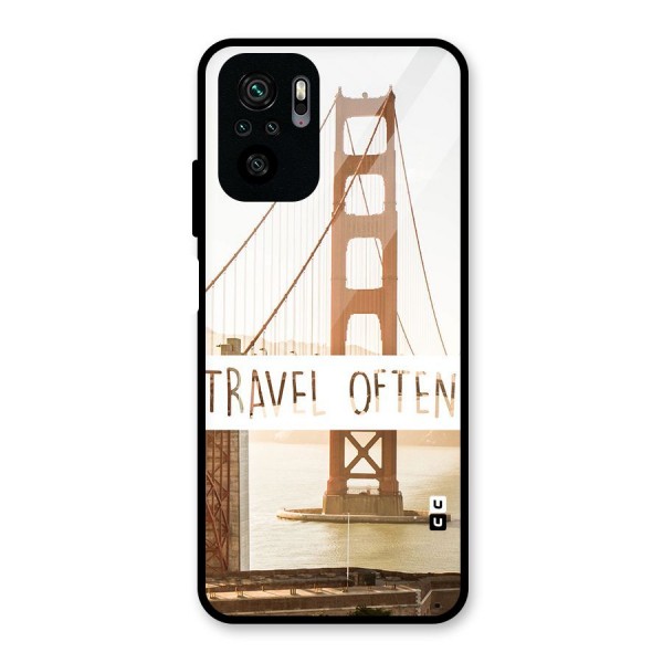 Travel Often Glass Back Case for Redmi Note 10