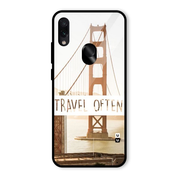 Travel Often Glass Back Case for Redmi Note 7