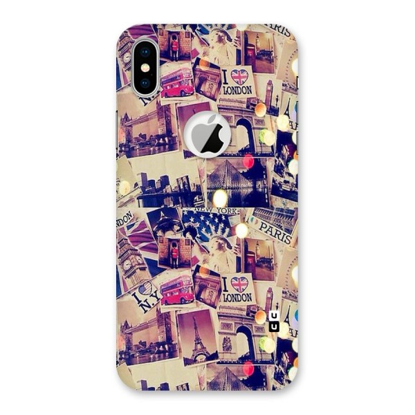 Travel Pictures Back Case for iPhone XS Logo Cut