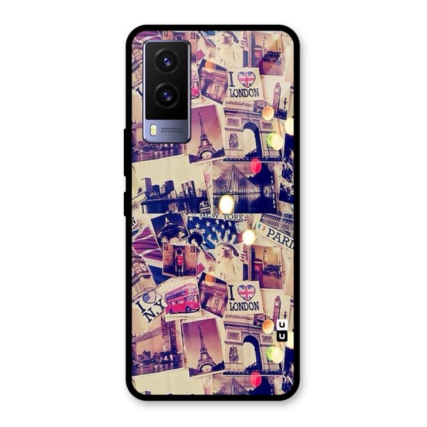 Travel Pictures Glass Back Case for Vivo V21e 5G