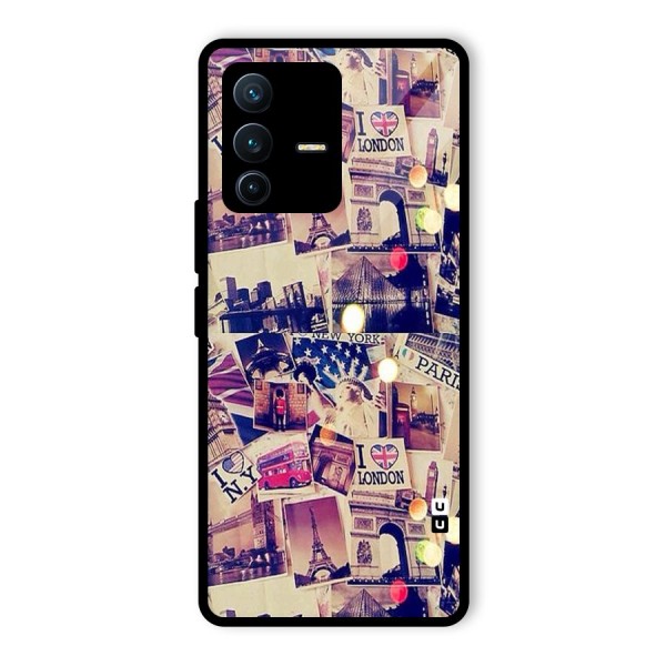 Travel Pictures Glass Back Case for Vivo V23 Pro