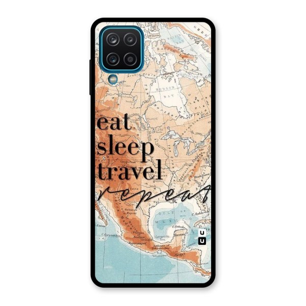 Travel Repeat Glass Back Case for Galaxy A12