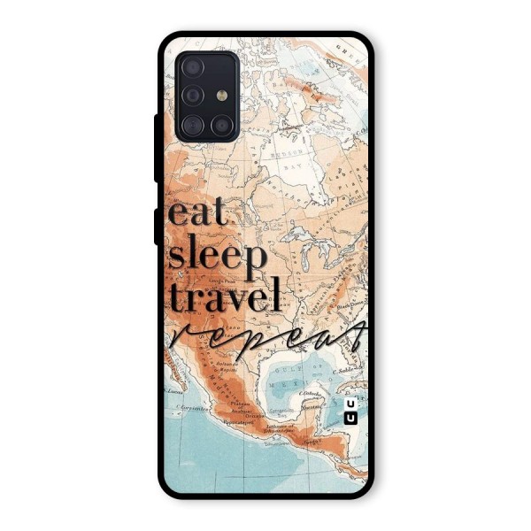 Travel Repeat Glass Back Case for Galaxy A51