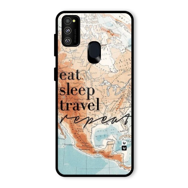 Travel Repeat Glass Back Case for Galaxy M30s