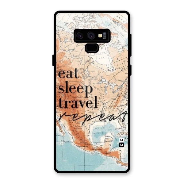 Travel Repeat Glass Back Case for Galaxy Note 9